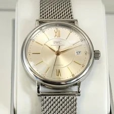 IWC — 2018 IWC Portofino Automatic 37 Watch IW458101 Date Diamond Silver-Tone Dial B&P — Watch — resale
