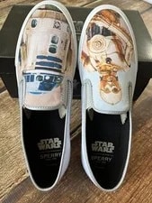 Sperry Star Wars Clouds Droids Slip ON Limited Edition Shoes 9.5 NEW 2