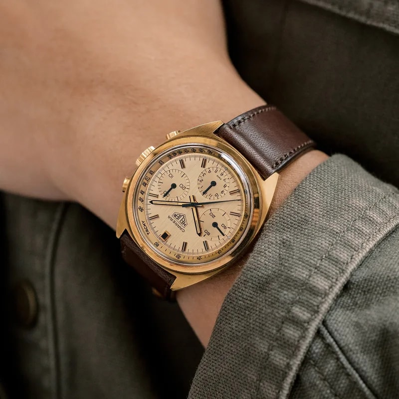 1970s Heuer Carrera Ref. 73655 CH in Gold Plate 2