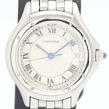 Cartier W35001F5 Panthère Cougar Quartz Date White Dial 2