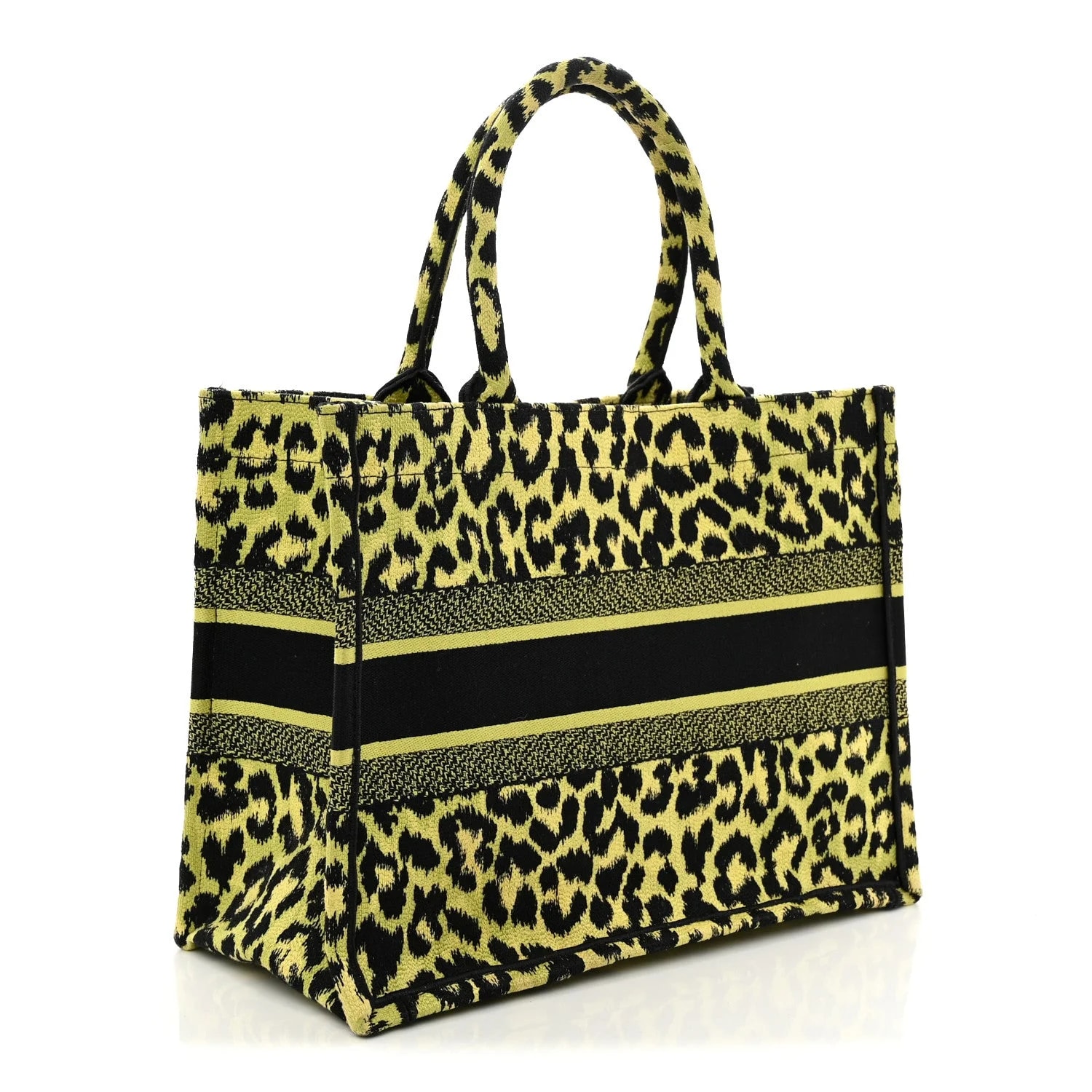 Mizza Embroidered Medium Leopard Book Tote Pop 3