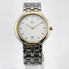 Omega de Ville Quartz Gold Silver Stainless Steel From Japan 3