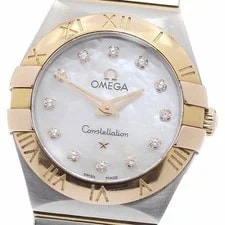 Omega — Omega Constellation Brushed 12P Diamond Quartz With Warranty 123.20 — Watch — resale