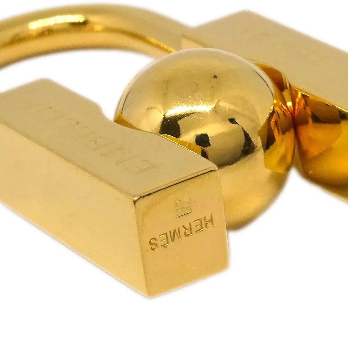 Hermes Lhomme Peut Embellir la Terre Cadena Lock Charm Metal Gold_plated Accessory 4