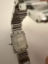 Cartier Tank Swiss Made Quartz Stainless Steel Silver Dial Roman 20mm Box 3