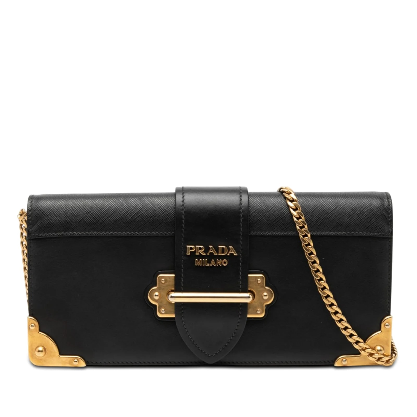 Prada — City Calf and Cahier Chain — Handbag — resale