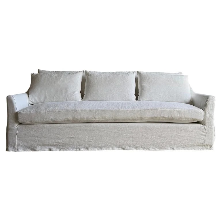 Bloom Home Inc — Oliver Cushion Slip Cover in 100% Belgian With Down Cushion — Furniture — resale