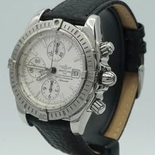 Breitling Chronomat Evolution A13356 White Bezel 44mm Leather Top 4