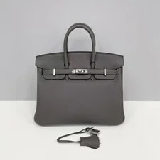 Auth Hermès Birkin 25 Etain Palladium 2