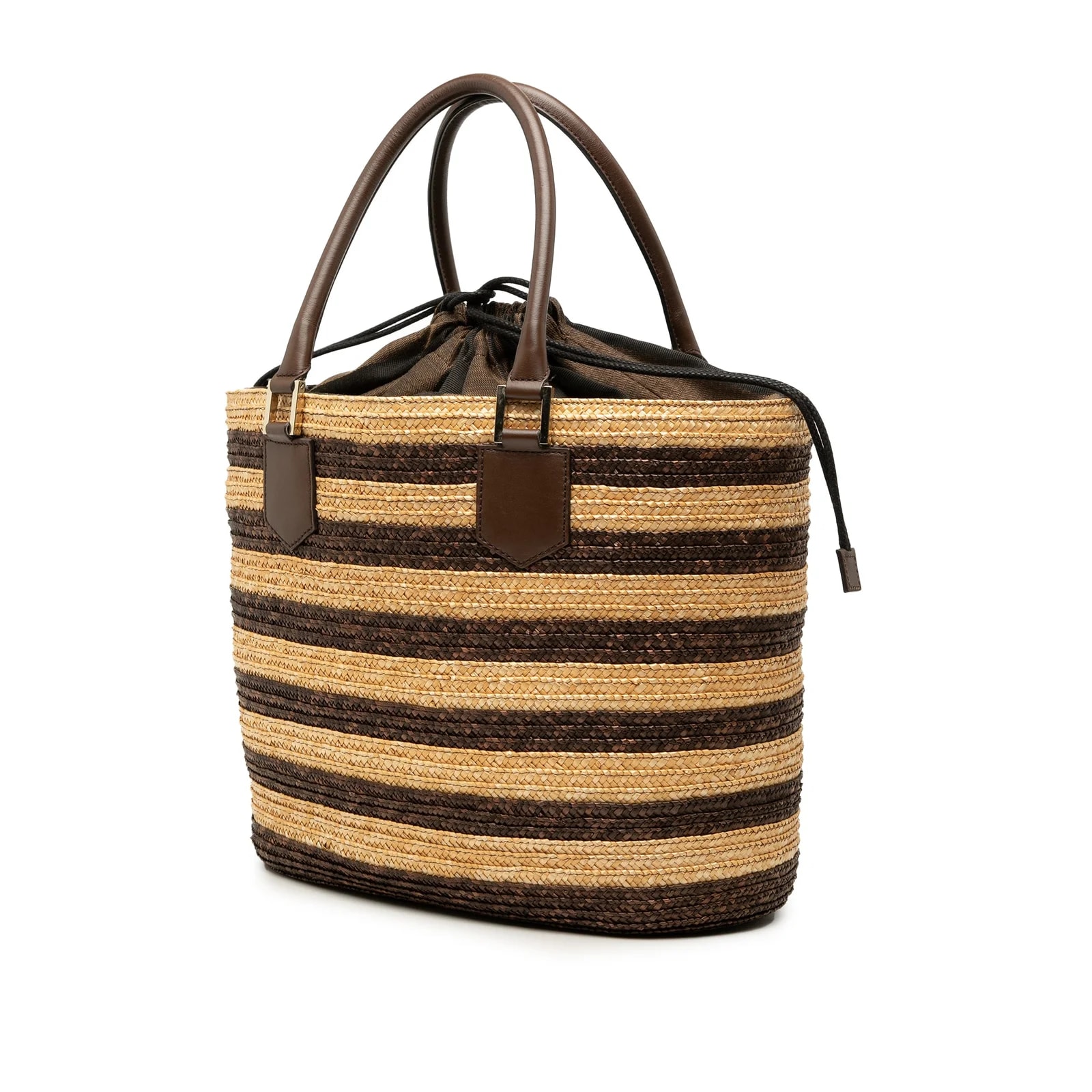 Straw Pecan Striped Beach 2