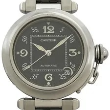 Cartier — Cartier Pasha C W31043M7 Black SS Automatic From Japan — Watch — resale