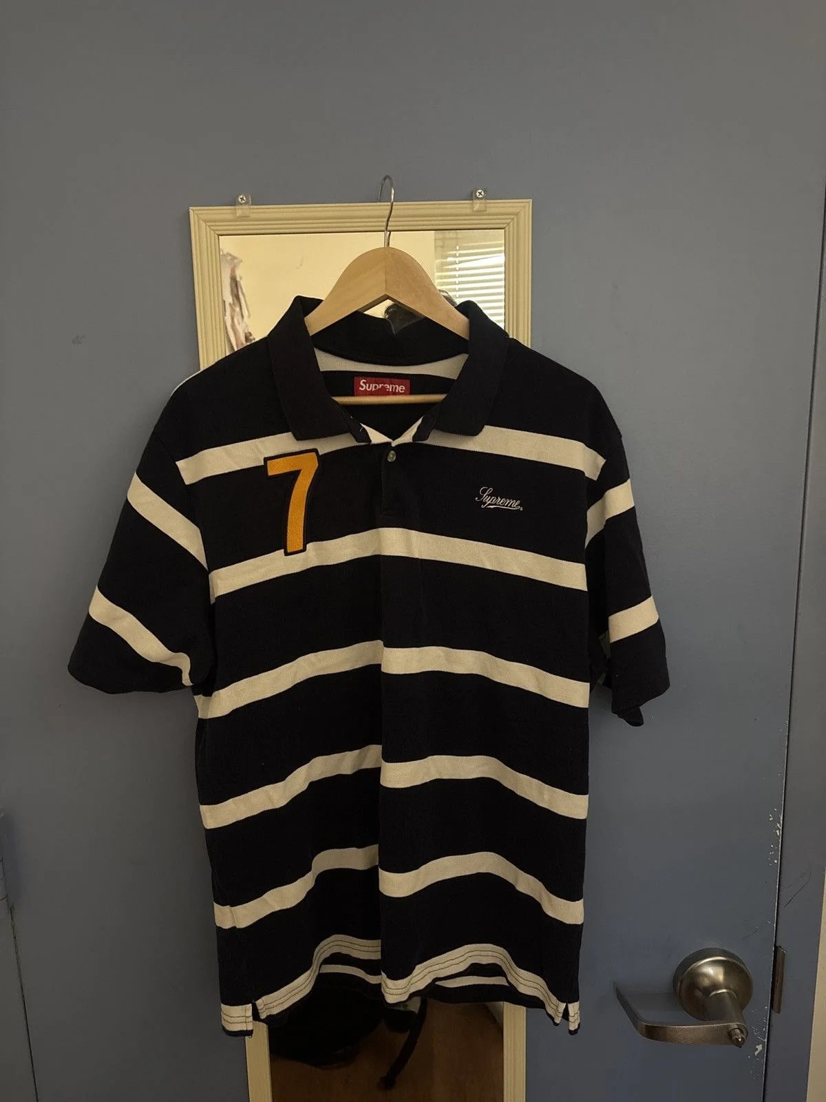 Supreme — Supreme Cursive Polo Stripe — streetwear — resale
