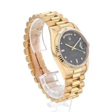Rolex Day Date 8P Diamond 2P Baguette Diamond 18238A Black W Number Second H... 3