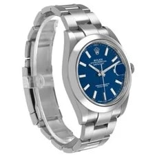 Rolex Datejust 41 Steel Blue Dial Smooth Bezel 126300 Box Card 3