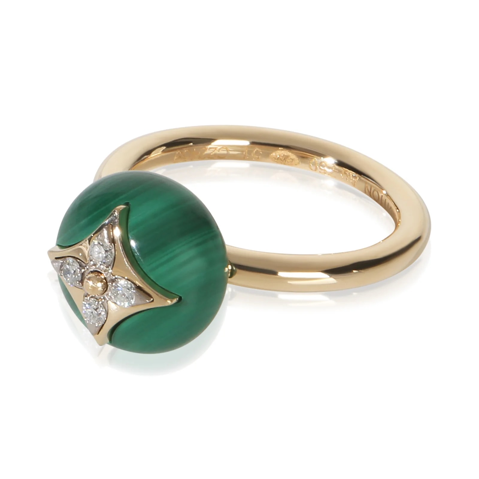 Louis Vuitton Yellow Gold Malachite and B Blossom 18k 4