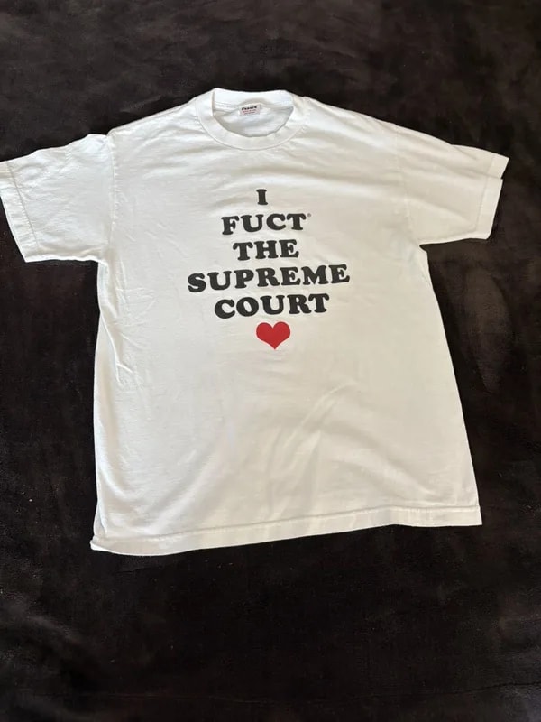 Supreme — I Fuct the Supreme Court Tee — streetwear — resale