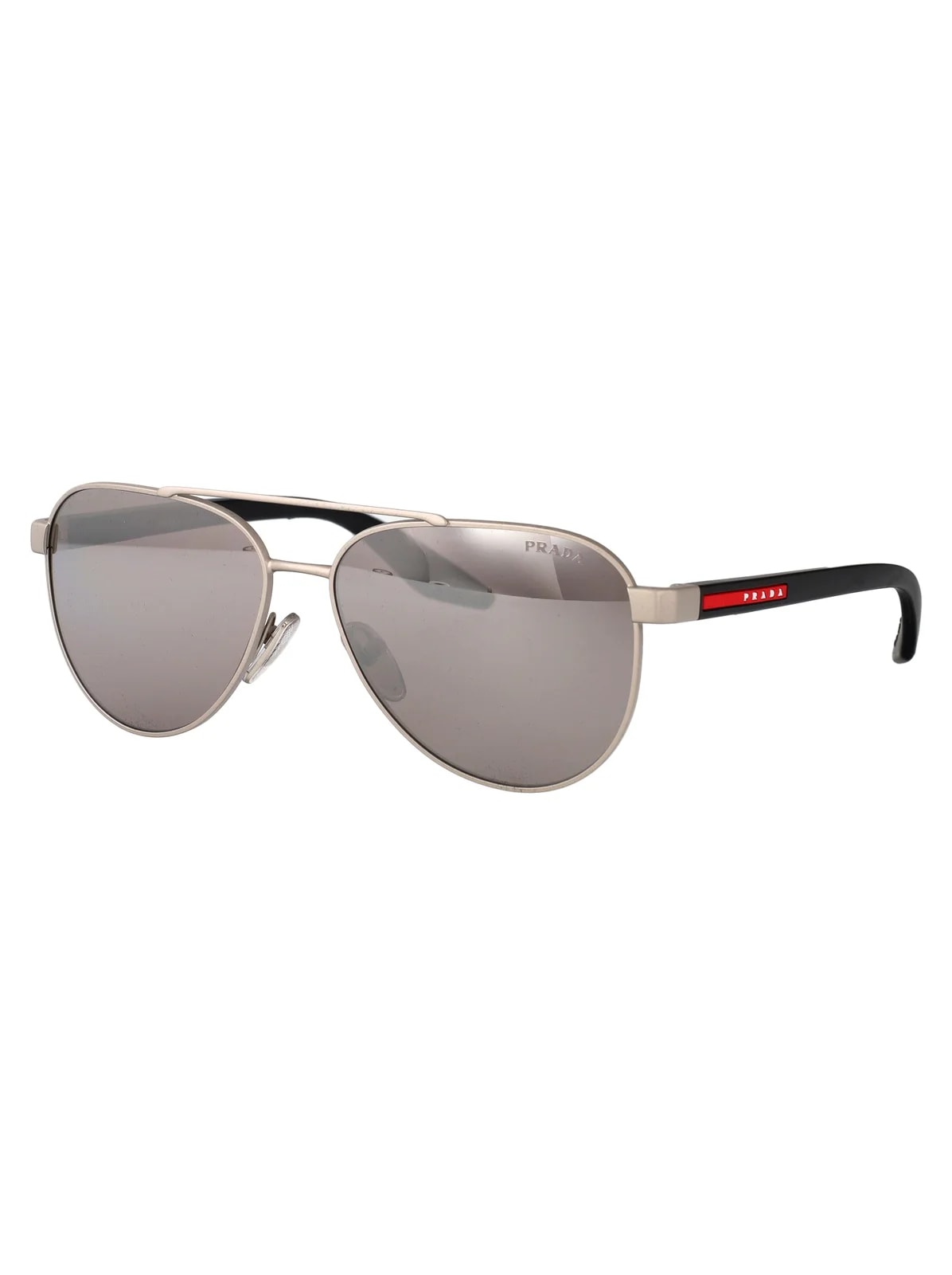 Prada 0ps Rectangular Metal Sunglasses — 2