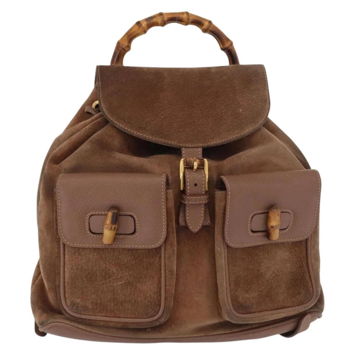 Gucci — Gucci Bamboo Daim Backpack — Handbag — resale