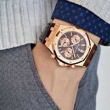 Audemars Piguet Royal Oak Selfwinding Chronograph Rose Gold Brown Dial 2