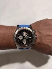 Breitling — Breitling Super Advenger 48mm Auto Chronograph Black Dial. Steel and Rubber. — Watch — resale