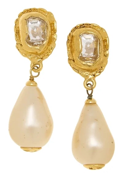 Chanel — Teardrop Faux Dangle Medium — Jewelry — resale