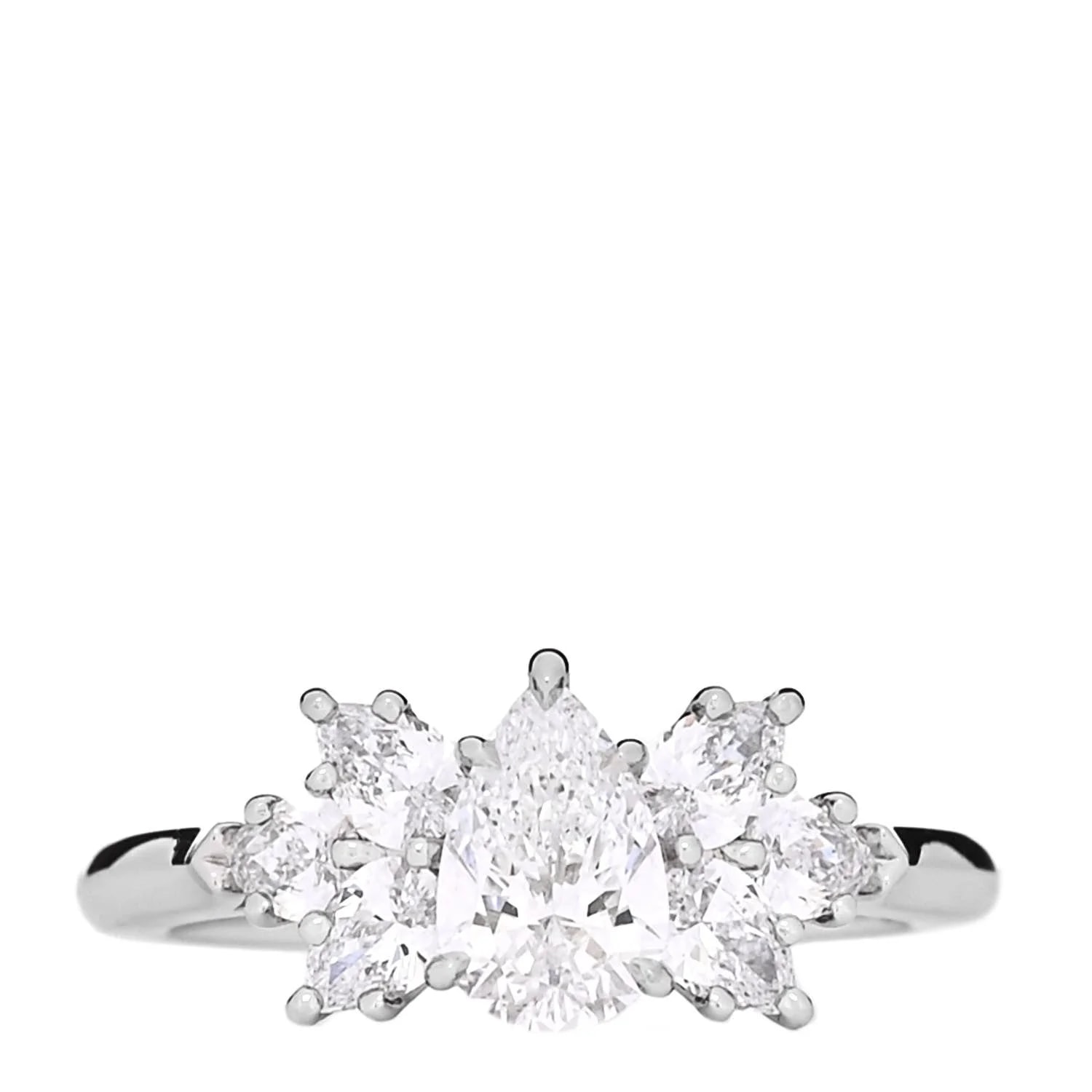 Harry Winston — Platinum Diamond .57ct Pear Cluster Engagement Ring 47 4.25 — Watch — resale