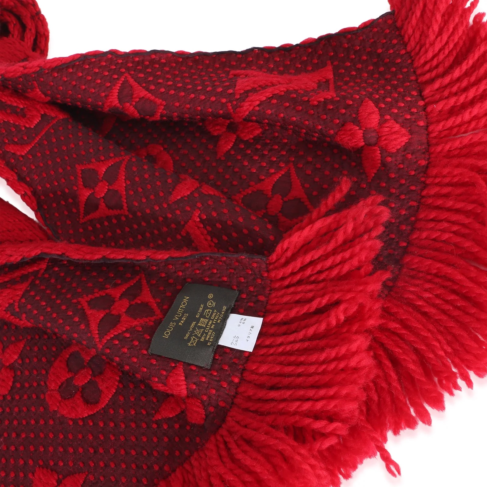 Louis Vuitton Logomania Fringe Scarf Fabric Scarves/wraps 2