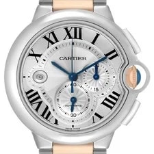 Cartier — Cartier Ballon Bleu 44 Chronograph Steel Rose Gold W6920063 — Watch — resale