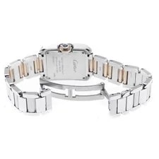 Cartier Tank Anglesm SM W5310019 23mm Ss/pg Quartz Silver Dial #C327 2