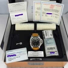 Panerai Luminor Black With Brown Leather Strap - PAM00127 2