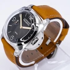 Panerai Luminor Black With Brown Leather Strap - PAM00127 4