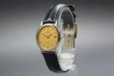 1990s Omega DeVille Quartz Date Gold Dial Ref.596.2579 Cal.1430 [Exc+5] 2