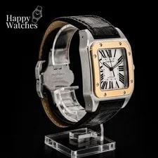 Cartier Santos 100 W20072X7 2656 38mm Silver Dial 18k Gold/Steel 2010 3