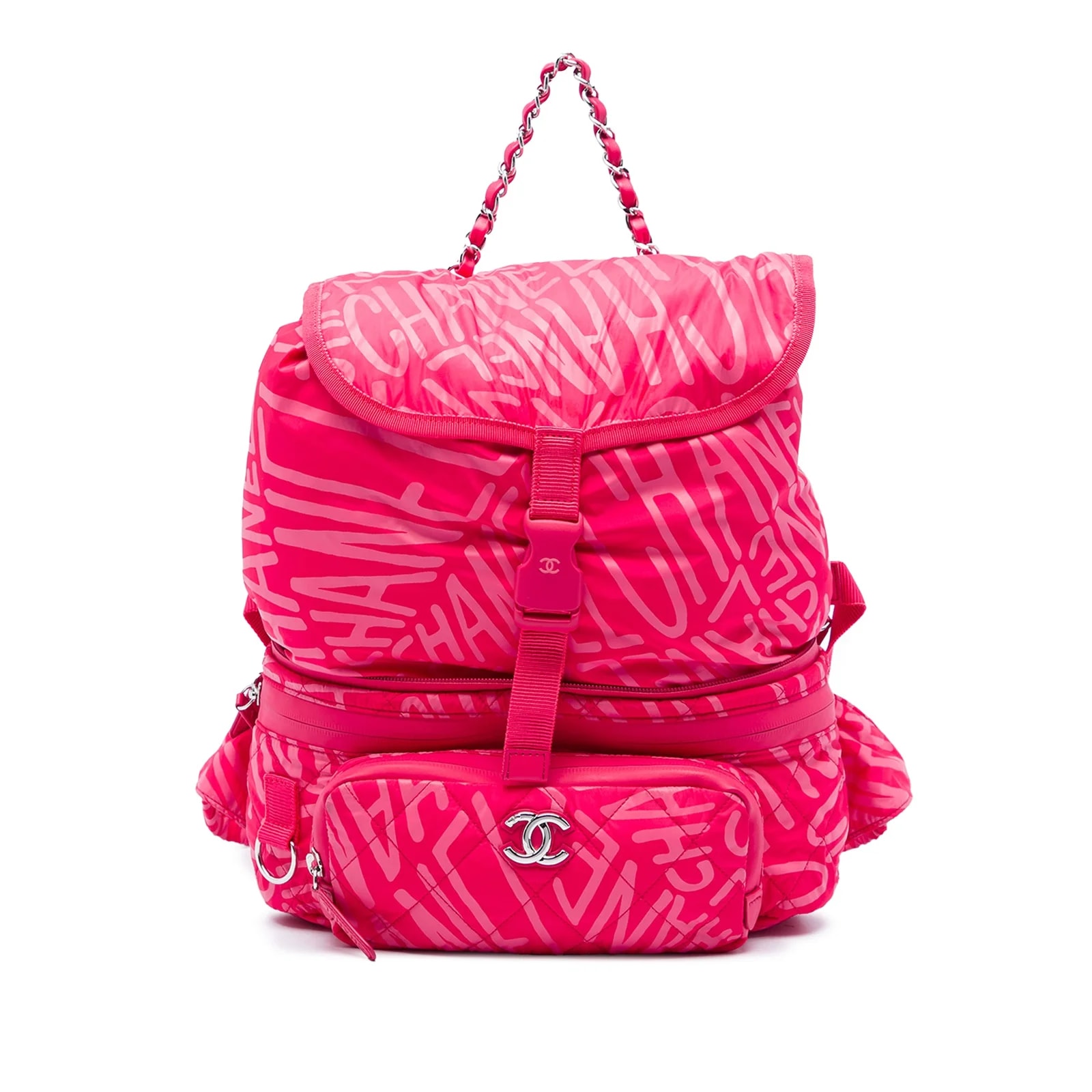 Chanel — Printed Coco Neige Convertible Backpack — Handbag — resale