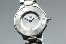 Cartier — Cartier Must 21 Vingt-et-Un 1340 Silver Quartz SS Swiss Made [Box Damaged] — Watch — resale