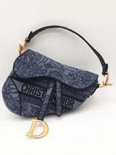 Dior — Christian Dior Flowers Embroidered Saddle Eb0326oxxzde — Handbag — resale