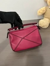 Auth Loewe Mini Puzzle Crossbody Patchwork HW 3
