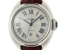 Cartier — Cartier Clé de WSCL0016 Stainless Steel / Leather 31mm Silver Dial #DW664 — Watch — resale