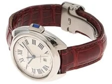 Cartier Clé de WSCL0016 Stainless Steel / Leather 31mm Silver Dial #DW664 3