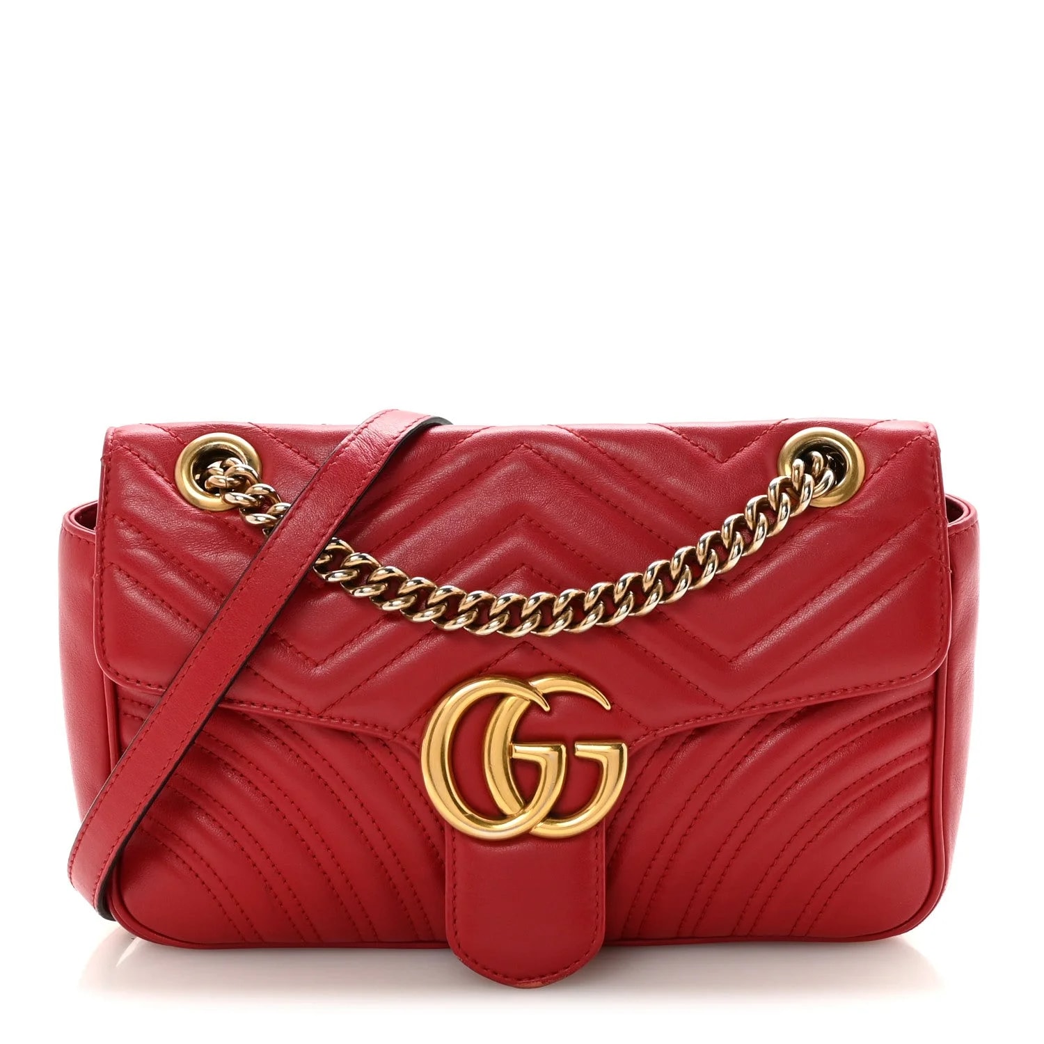 Gucci — Matelasse Small GG Marmont Hibiscus — Handbag — resale