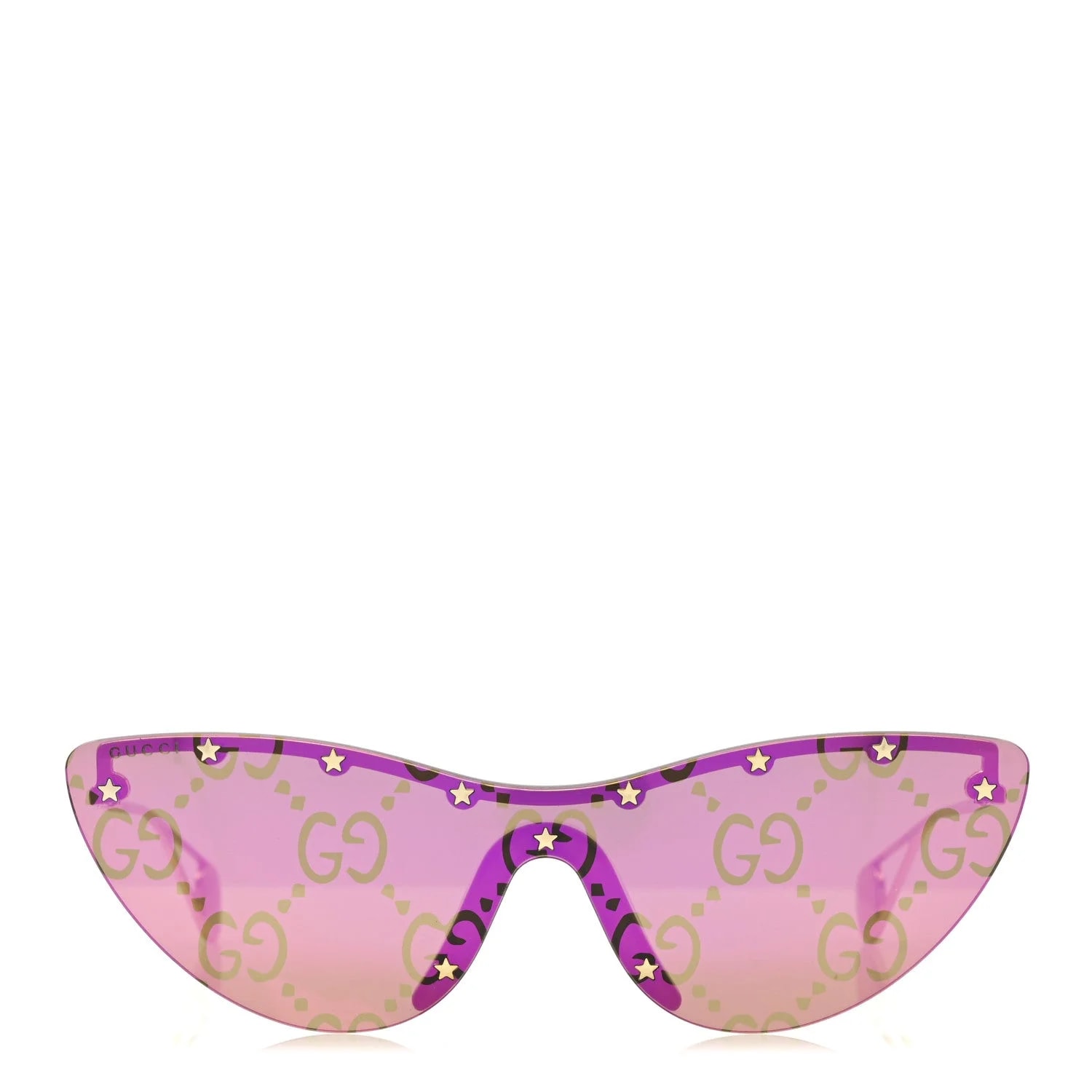 Metal Rimless Star Studded 90mm Cat Eye GG0666S Sunglasses Mirror 2