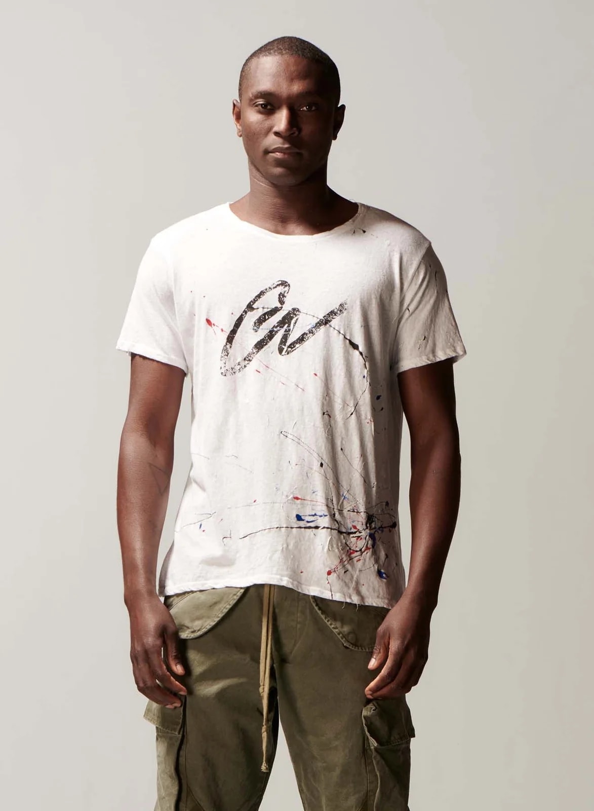Greg Lauren Paint Splatter Tee — streetwear — deal