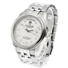 Tudor Glamour Date-day 56000 39mm SS Silver #C7544 2