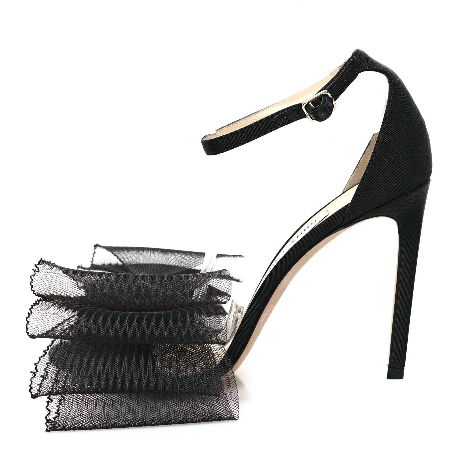 Jimmy Choo — Grosgrain Aveline Bow 100 37.5 — Designer Shoe — resale