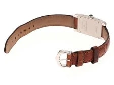 Cartier Tank Americaine SM W2601956 K18White Gold / Leather 19mm Quartz #DW1961 3