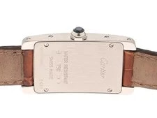 Cartier Tank Americaine SM W2601956 K18White Gold / Leather 19mm Quartz #DW1961 4