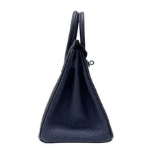 Hermes Birkin 25 W Stamp Nuit Hardware Dust #OK074 4