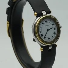 Cartier Santos Round Quartz 28mm Steel/Gold Papers CA187 3