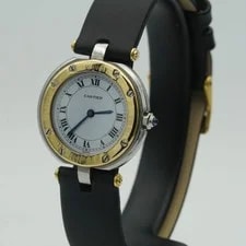 Cartier Santos Round Quartz 28mm Steel/Gold Papers CA187 4