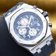 Audemars Piguet Royal Oak Offshore Chrono 42mm AP Navy Steel 26470st Full Set 2